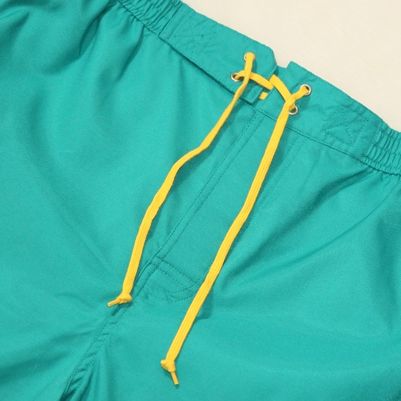 Adidas Classic Stripe Swim Shorts Teal Yellow - Picture 2 of 8
